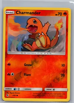 Charmander 7/68 Reverse Holo Hidden Fates - Pokemon Card - NM - Image 1