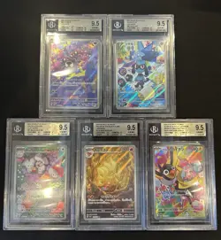 BGS 9.5 Pokemon Card 151 Japanese Ar Art Rare 5Card Set Bulk Different Types - Image 1