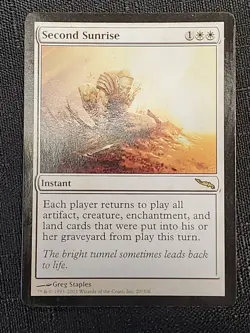 MTG Magic the Gathering Card- Second Sunrise- Mirrodin- NM/LP 20/306 - Image 1