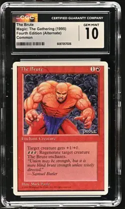 MTG *** ALTERNATE 4th Edition *** THE BRUTE CGC 10 * Pop 1 Highest Graded - Image 1