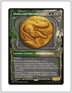 1x Ghalta and Mavren, Showcase Art, Magic the Gathering MTG NM - Image 1