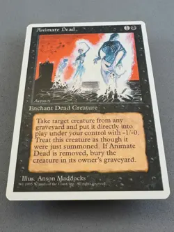 Animate Dead MTG 4th Edition-Unplayed Near Mint-Vintage Magic the Gathering - Image 3
