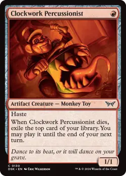 4x (Playset) Clockwork Percussionist Duskmourn: House of Horror Regular - Image 1
