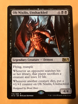 MTG Ob Nixilis, Unshackled Magic 2015 110/269 Regular Rare NM - Image 1