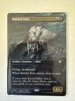 Baleful Strix (Borderless) Commander: Bloomburrow Regular - Image 1