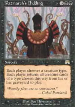 MTG Patriarch's Bidding, Moderate Play, English Onslaught - Image 1