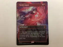 MTG Wilds Of Eldraine SNEAK ATTACK Anime Borderless Confetti Foil NM (0121) - Image 1