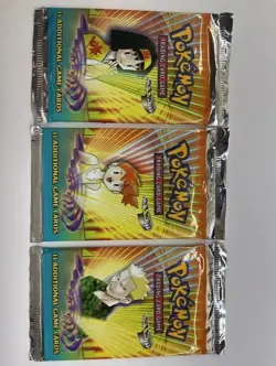 2000 Gym Heroes Set of 3 Booster Packs Pokemon Cards Factory Sealed Vintage - Image 1