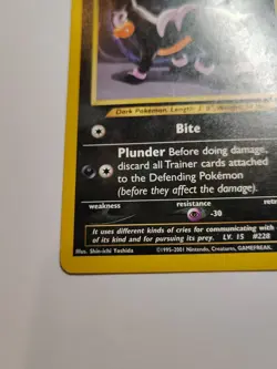 Houndour 39/75 - Neo Discovery - Vintage WotC Pokemon Card - UNLIMITED - MP - Image 5