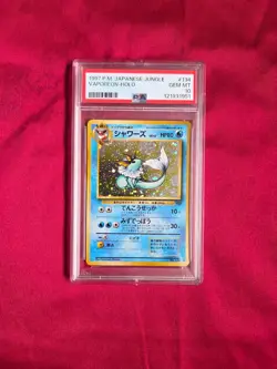Pokemon Japanese Vaporeon Jungle 134 PSA 10 - Image 1