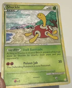 2010 Pokemon SHUCKLE - #11/123- HeartGold & SoulSilver rare holo HP (See Desc) - Image 3