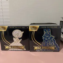 Pokemon TCG Mega Evolution Gardevoir & Lucario ETB Elite Trainer Box SET OF 2 - Image 1