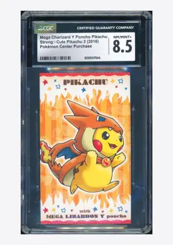 Pokemon CGC 8.5 Mega Charizard Y Poncho Pikachu 2016 P.M Purchase Japanese - Image 1
