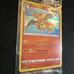 POKEMON SPECIAL DELIVERY CHARIZARD SWSH075 Sword & Shield Black Star Promo Seal - Image 2