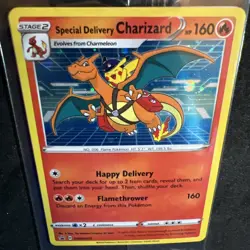 POKEMON SPECIAL DELIVERY CHARIZARD SWSH075 Sword & Shield Black Star Promo Seal - Image 3