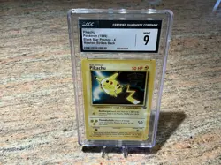 Pikachu Pokemon 1999 Black Star Promo 4 Mewtwo Strikes Back With WB stamp CGC 9 - Image 1
