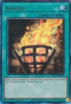 Yugioh! Bonfire - RA03-EN073 - Prismatic Ultimate Rare - 1st Edition Near Mint, - Image 1