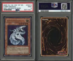 Yu-Gi-Oh! Cyber Dragon Cybernetic Rev 1st Edition Ultimate Rare CRV-EN015 PSA 9 - Image 2