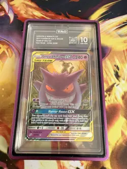 Pokemon TCG Gengar & Mimikyu GX Holo Ultra Rare Card 53/181 TAG 10 - Image 1