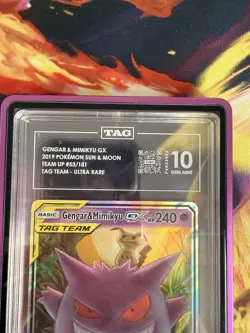 Pokemon TCG Gengar & Mimikyu GX Holo Ultra Rare Card 53/181 TAG 10 - Image 2