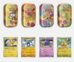 (PACK 1 & 2) Pokemon 4 Mini Tins + 4 Promo Cards - 151 SAMS CLUB (8 TINS TOTAL) - Image 3