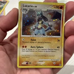 Pokemon TCG Lucario Holo Rare Card 6/130 Diamond and Pearl 2007 - Image 1