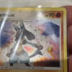Pokemon TCG Lucario Holo Rare Card 6/130 Diamond and Pearl 2007 - Image 2