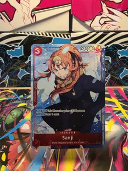 Sanji Royal Blood OP10-005 Secret Rare Parallel Foil One Piece Card - Image 1