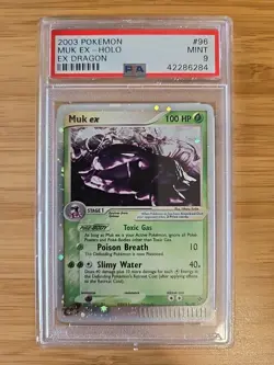 2003 Pokemon EX Muk ex-Holo Dragon #96 Mint PSA 9 Rare E-card - Image 1