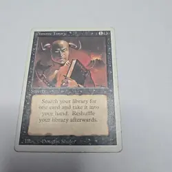 1x Demonic Tutor, HP (see photos), Revised (3ED), Magic: the Gathering, MtG - Image 1