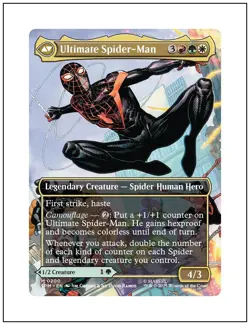 1x Miles Morales 0200, Borderless Art, Magic the Gathering MTG NM - Image 2
