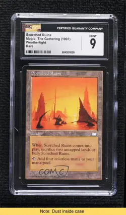 Scorched Ruins Magic: Weatherlight CGC 9 Mint 1997 READ - Image 1