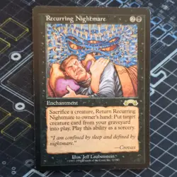 Recurring Nightmare MP Exodus Rare MTG - Image 1