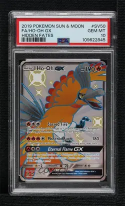 Shiny - Ho-Oh GX Pokemon Sun & Moon Hidden Fates Vault PSA 10 GEM MT - Image 1