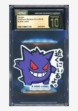 Pokemon CGC 10 PRISTINE Gengar B-Side Label 2019 Stickers Pt.4 Japanese #2 - Image 1