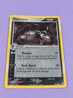 Mightyena - 18/108 - Rare Holo Power Keepers - Pokemon Card - NM - Image 1