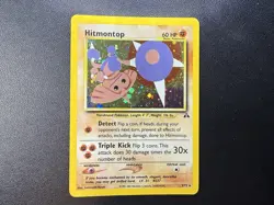 Pokemon TCG Hitmontop Neo Discovery Unlimited Holo Rare 3/75 LP- - Image 1