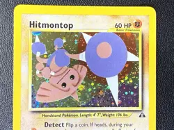 Pokemon TCG Hitmontop Neo Discovery Unlimited Holo Rare 3/75 LP- - Image 3