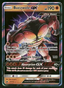 Buzzwole GX 57/111 Ultra Rare Holo NM Pokemon SM - Crimson Invasion - Image 1