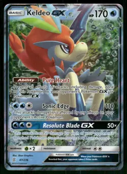 Keldeo GX 47/236 Ultra Rare Holo NM Pokemon SM - Unified Minds - Image 1