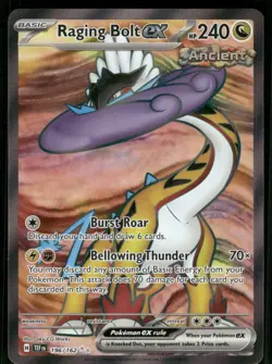 Raging Bolt ex - 196/162 Ultra Rare Holo NM Pokemon SV05: Temporal Forces - Image 1