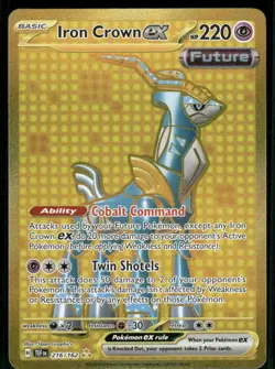 Iron Crown ex - 216/162 Hyper Rare Holo NM Pokemon SV05: Temporal Forces - Image 1