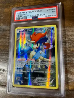 Pokemon 2016 XY Promo Mythical Coll Full Art KELDEO XY118 PSA 7 RARE - Image 1