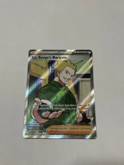 100% Authentic Pokemon TCG Lt. Surge’s Bargain 170/132 MEG English - Image 1