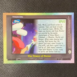 2000 Topps Pokemon TV Animation Edition #EP22 The Tower of Terror Blue Logo NMMT - Image 2