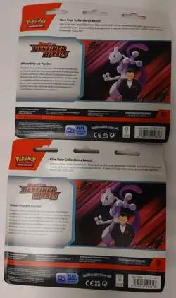 (Lot of 2) Pokemon Destined Rivals 3-Pack Blister Zebstrika - Image 2