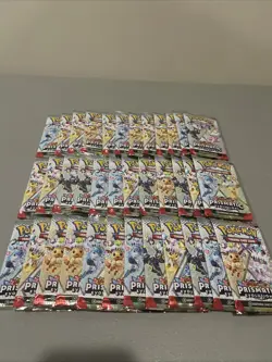 Prismatic Evolutions Booster Pack Lot 36 FACTORY SEALED PACKS Pokemon TCG Lot - Image 1