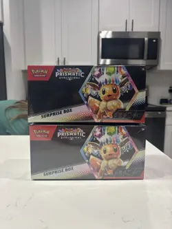 LOT OF 2 - Pokemon TCG Scarlet & Violet Prismatic Evolutions Surprise Box Sealed - Image 1