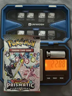 22.88g HEAVY Pokemon TCG Prismatic Evolution Booster Pack - Image 1