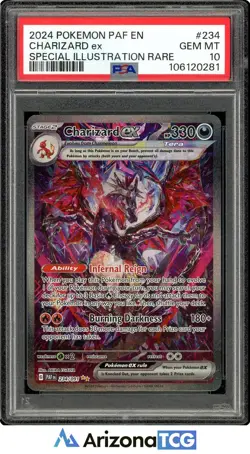 Pokemon 2024 Shiny Charizard ex 234/091 SIR Paldean Fates GEM MINT PSA 10 - Image 1